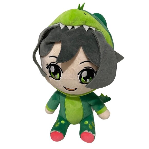 InquisitorMaster Jade Sleepover Plush Toy 10" Green Dinosaur Outfit Anime Girl - Picture 1 of 8